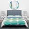 Designart 'Circle Abstract Blue Colorfields III' Geometric Bedding Set - Duvet Cover & Shams